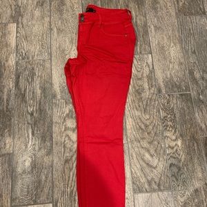 red skinny jeggings